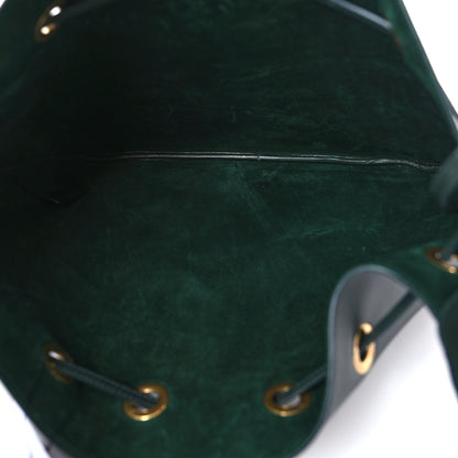 Saint Laurent Calfskin Medium Paris VII Flat Hobo New Vert Fonce 6 of 10