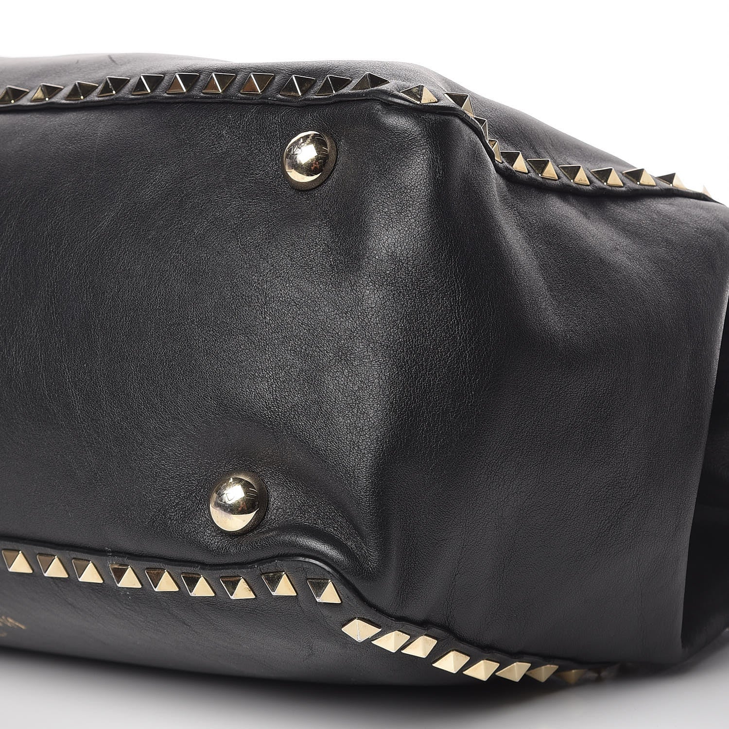 Valentino Garavani Vitello Medium Rockstud Tote Black 9 of 15