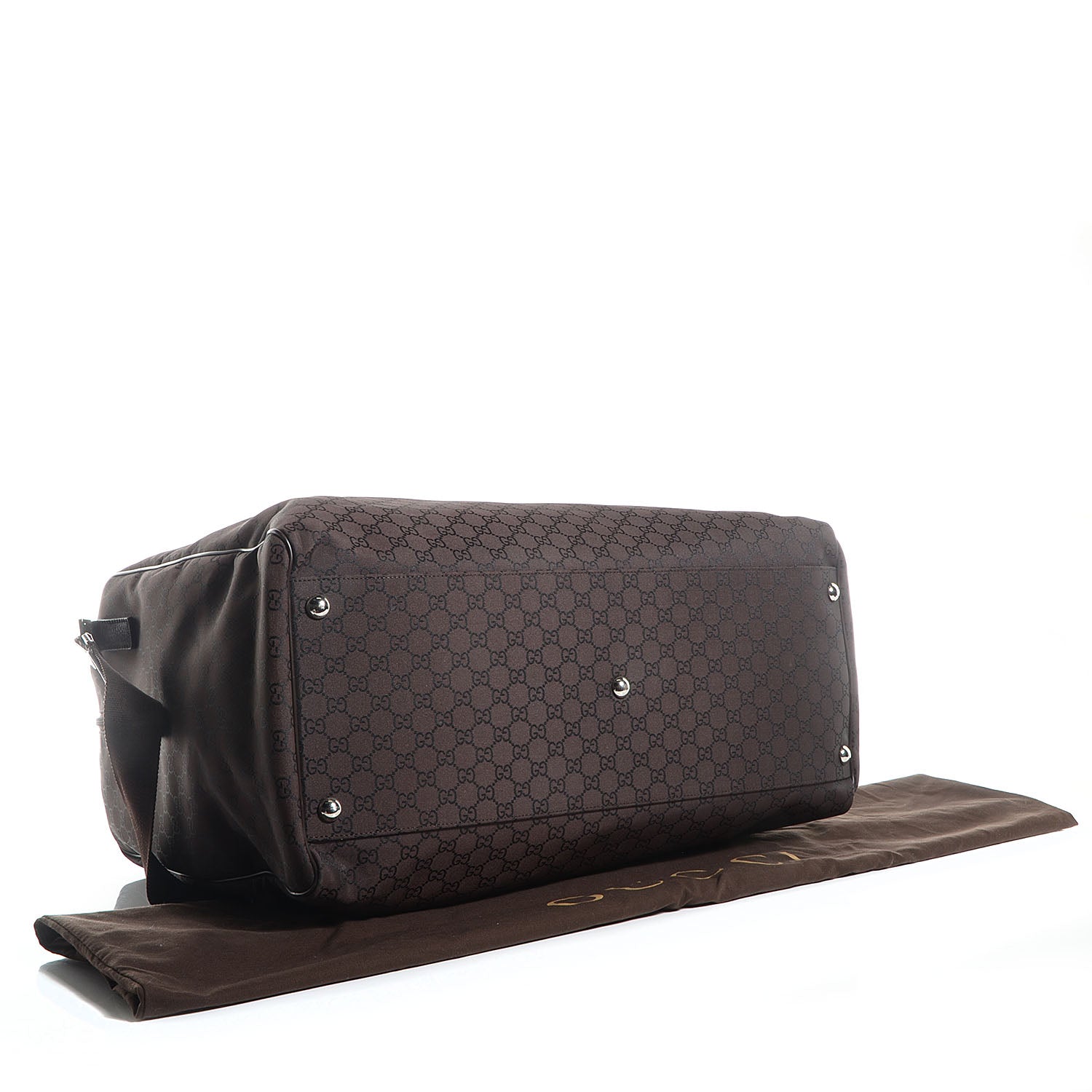 Gucci Nylon Monogram Large Carry On Duffle Dark Brown 4 of 7