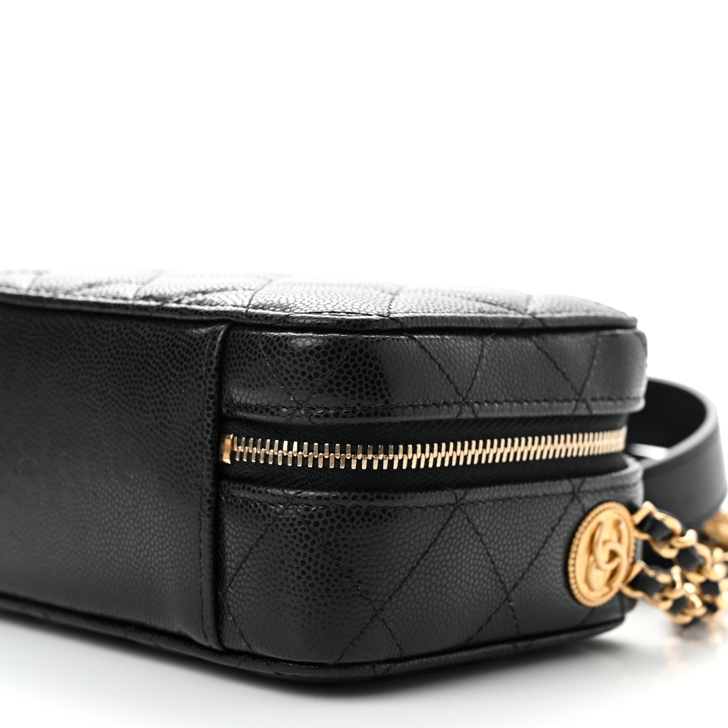 Chanel Caviar Quilted Twist Your Buttons Clutch With Chain Black 10 of 11