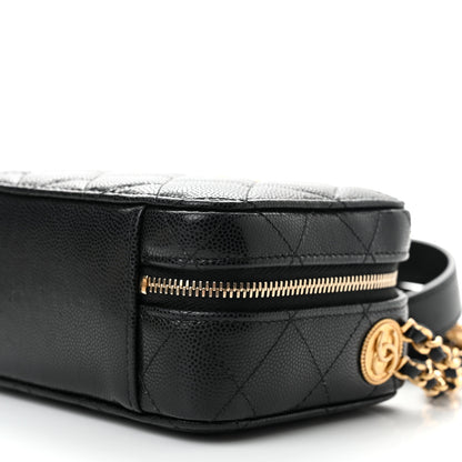 Chanel Caviar Quilted Twist Your Buttons Clutch With Chain Black 10 of 11