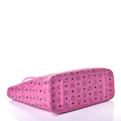 MCM Visetos Medium Liz Reversible Shopper Tote Pink 4 of 7