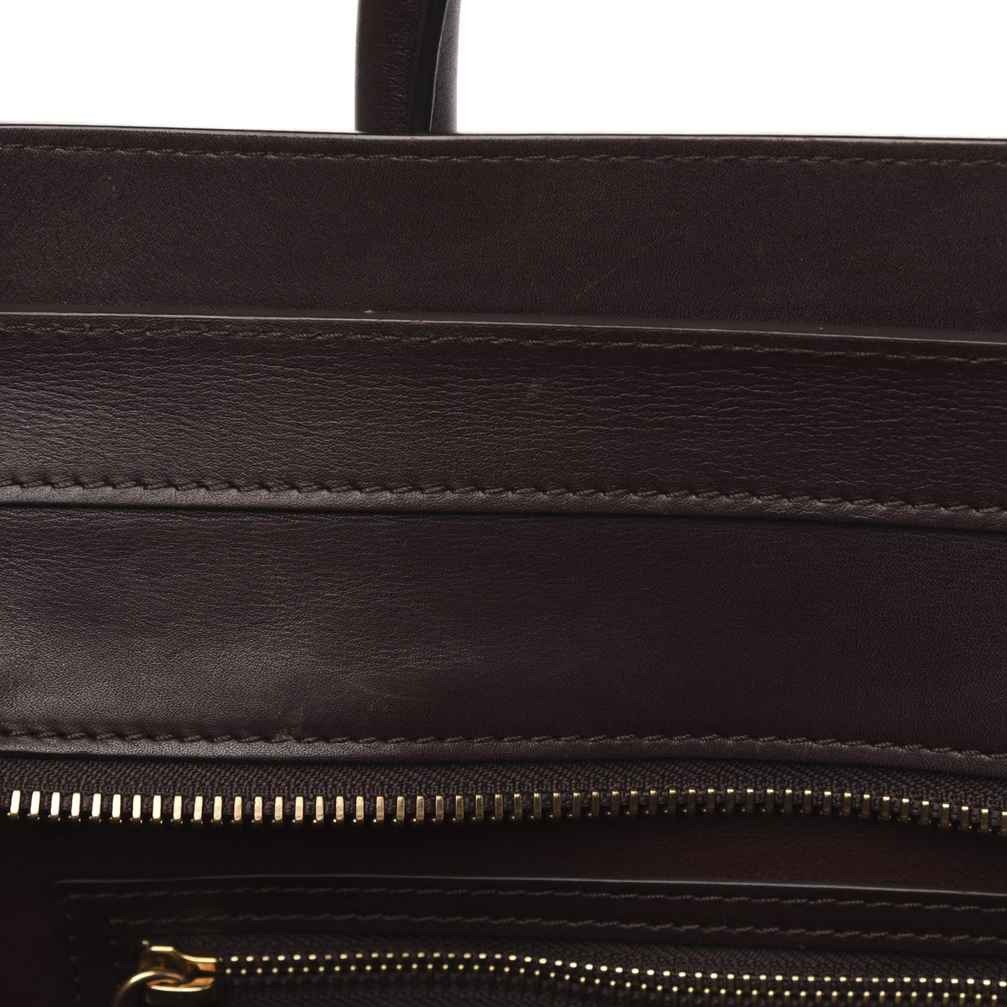 Satin Calfskin Suede Mini Tri-Color Luggage Beige