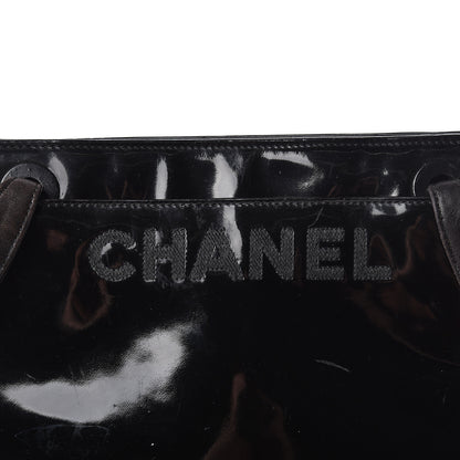 Chanel Patent Logo Tote Black 8 of 24