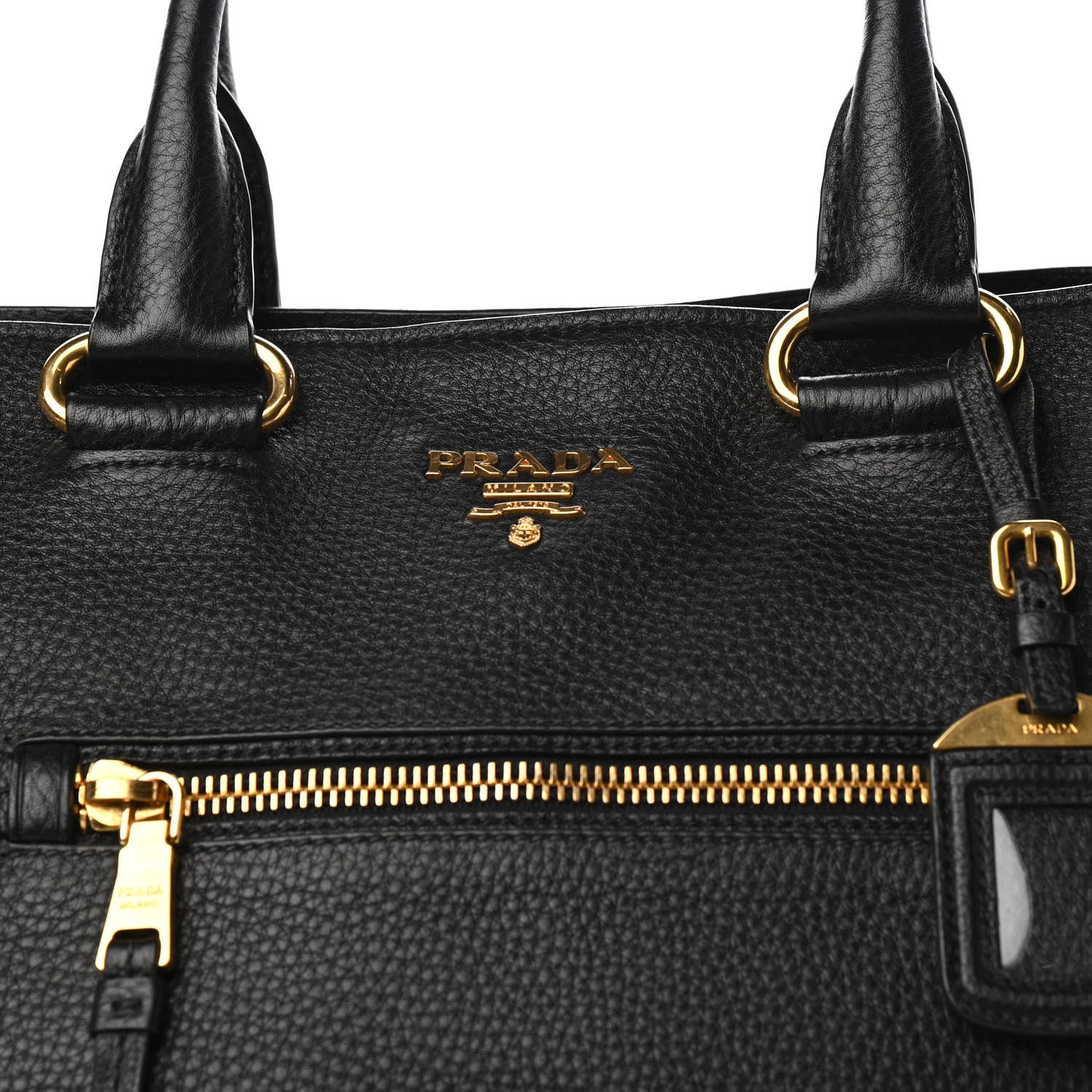 Prada Vitello Daino Tote Black 9 of 9