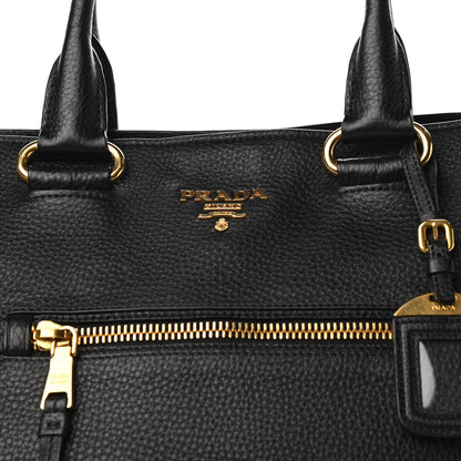 Prada Vitello Daino Tote Black 9 of 9