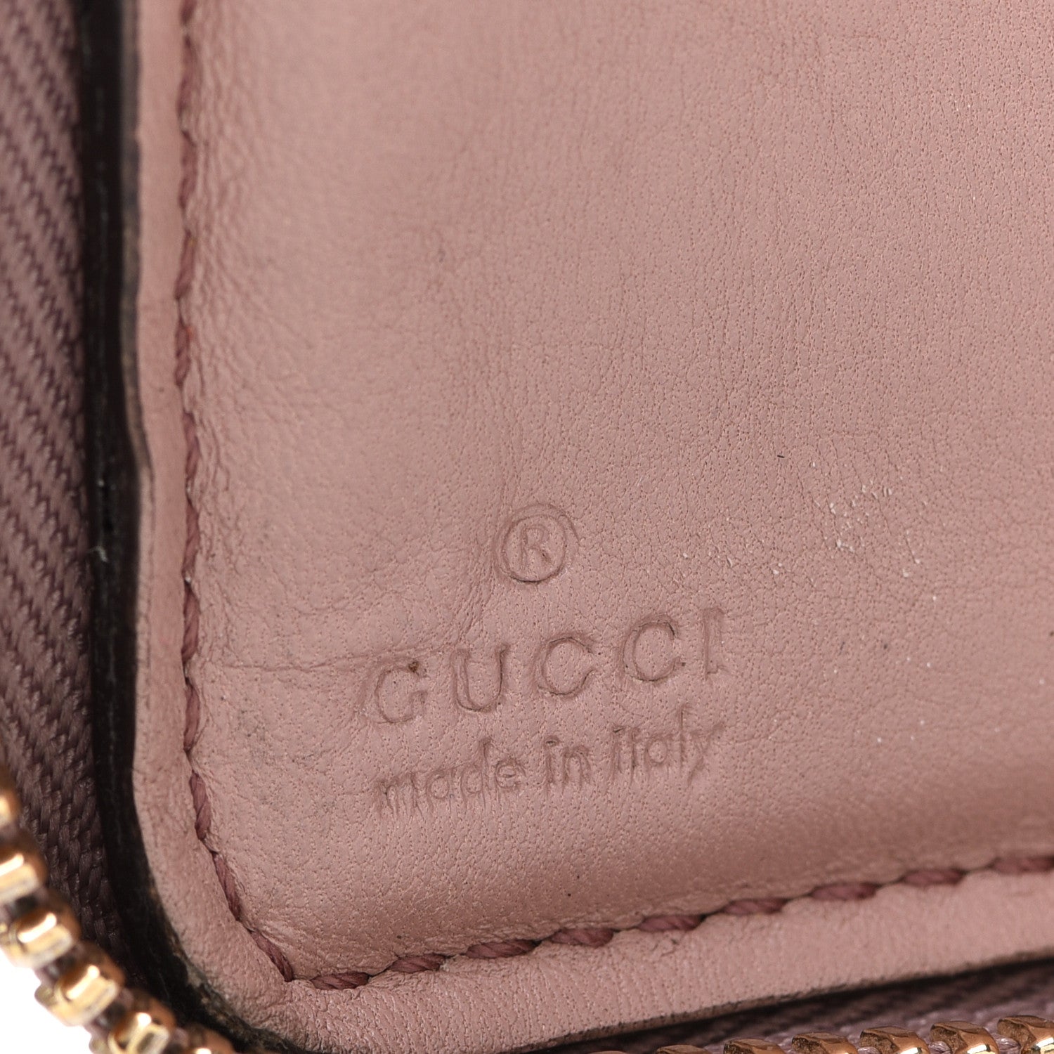 Gucci Patent Soho Zip Around Wallet Dark Cipria 6 of 11