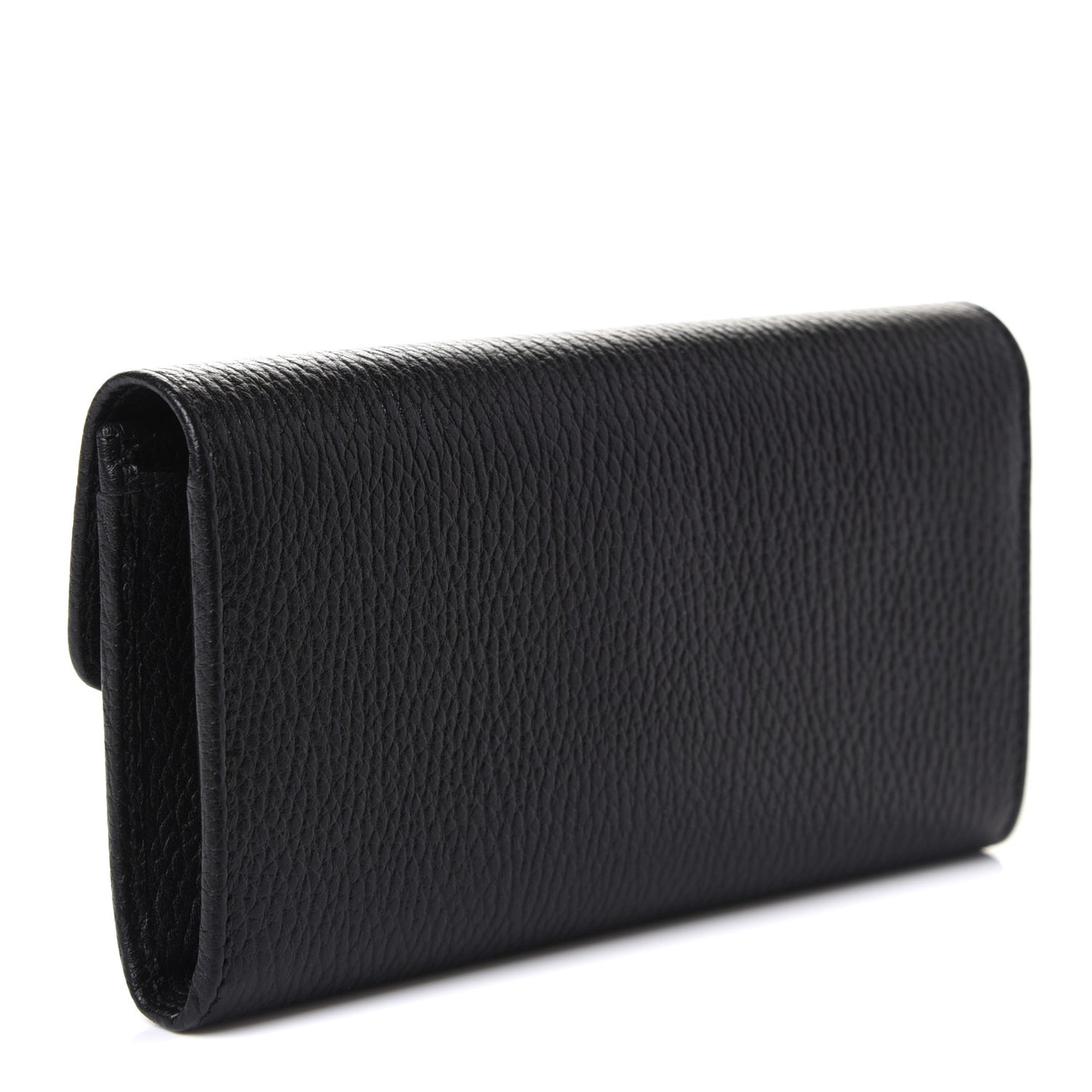 Dollar Calfskin Interlocking G Continental Wallet Black