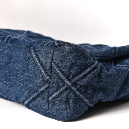 Chanel Denim Quilted Large 19 Flap Blue 6 of 12