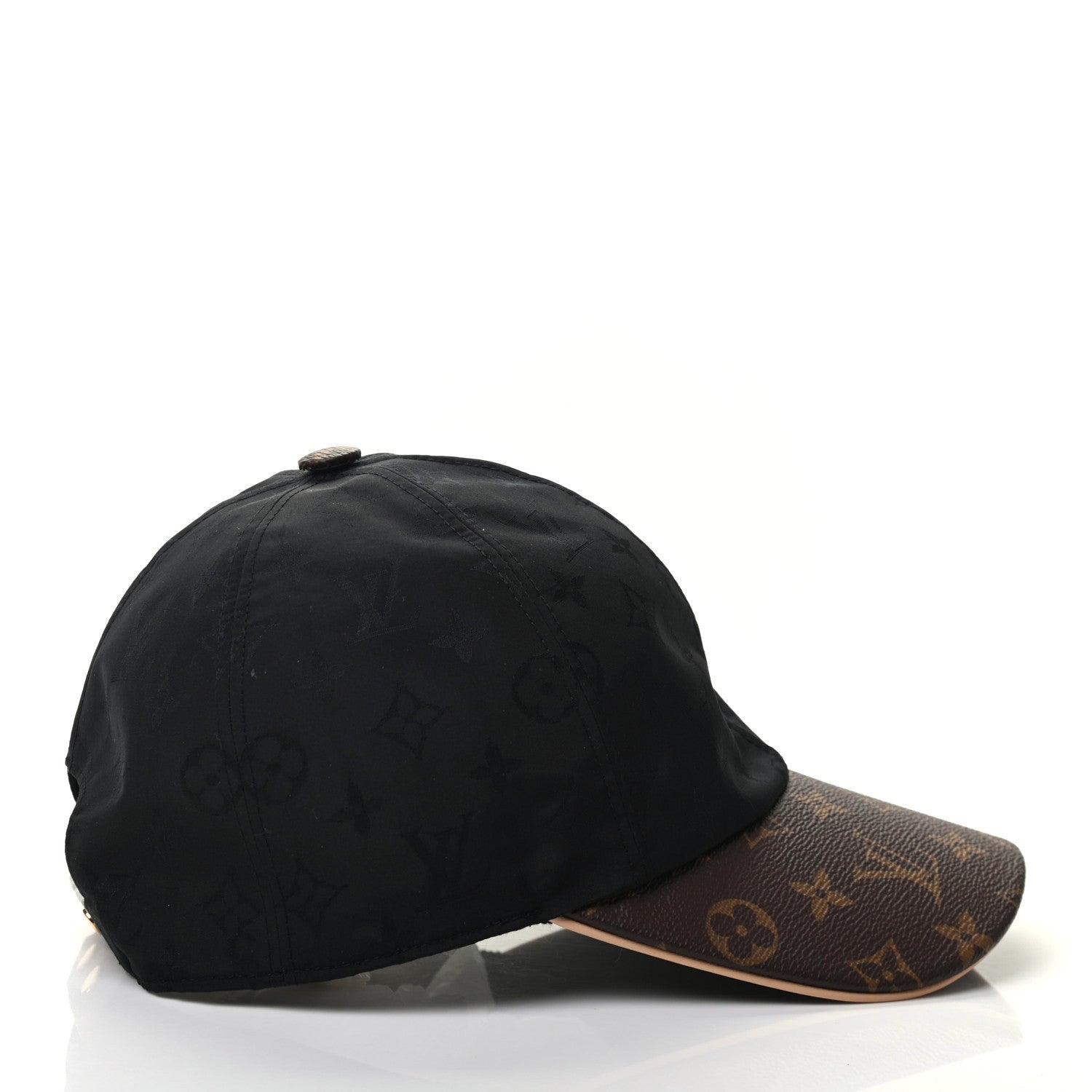 Louis Vuitton Polyester Silk Monogram LV Get Ready Cap M Black 4 of 8