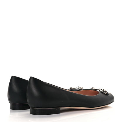 Gucci Calfskin Horsebit Ballerina Flats 36.5 Black 7 of 16