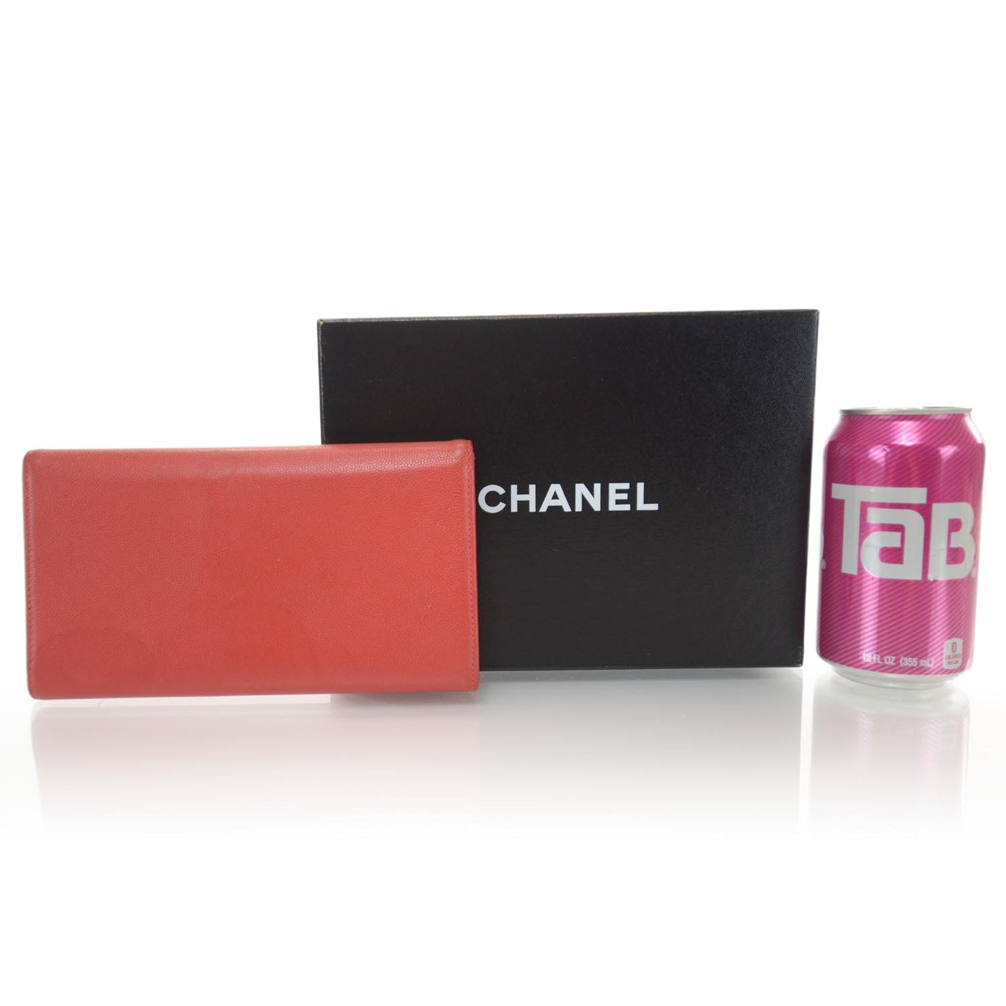 Caviar CC Large Flap Wallet Red