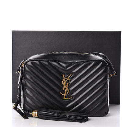 Saint Laurent Calfskin Matelasse Monogram Lou Camera Bag Black 16 of 16