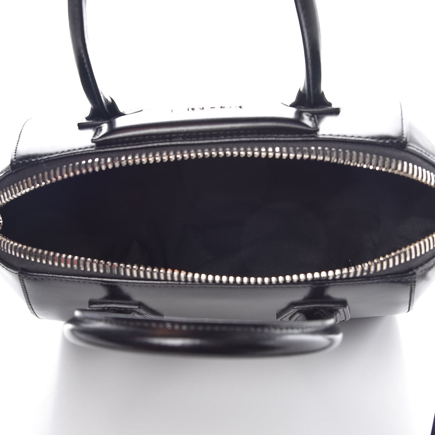 Shiny Lord Calfskin Small Antigona Black