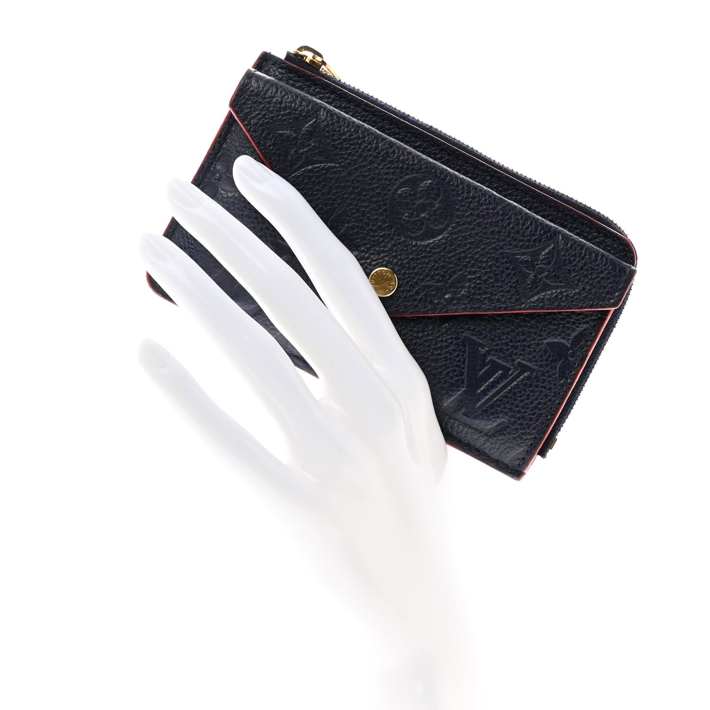 Empreinte Recto Verso Card Holder Marine Rouge