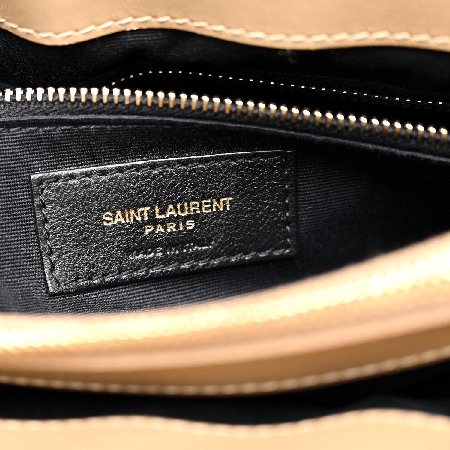 Saint Laurent Calfskin Y Quilted Monogram Medium Loulou Chain Satchel Dark Latte 6 of 10