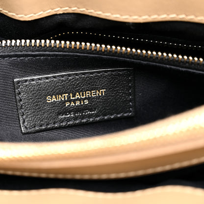 Saint Laurent Calfskin Y Quilted Monogram Medium Loulou Chain Satchel Dark Latte 6 of 10