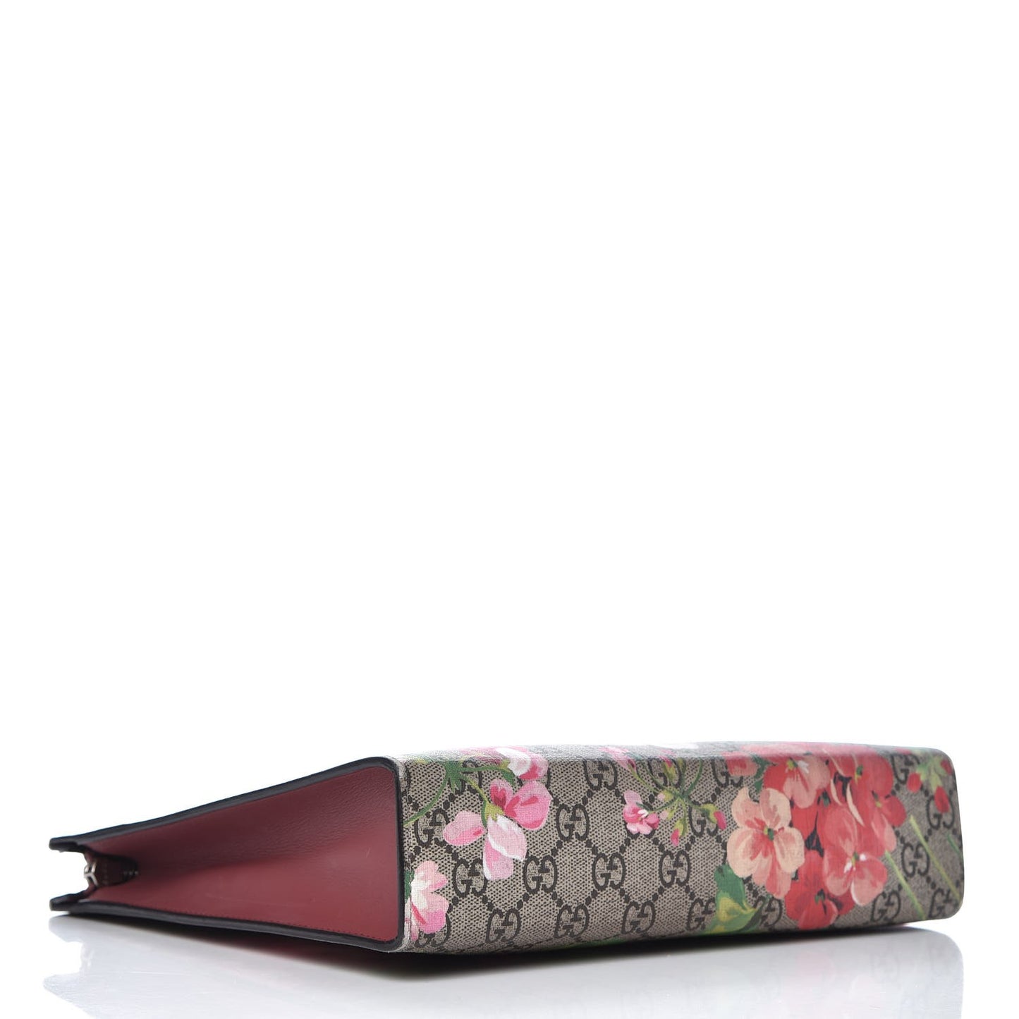 GG Supreme Monogram Blooms Large Cosmetic Case Beige Multicolor Dry Rose