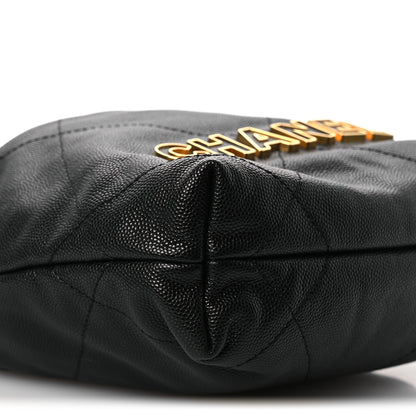 Chanel Shiny Caviar Quilted Mini Chanel 22 Black 9 of 12