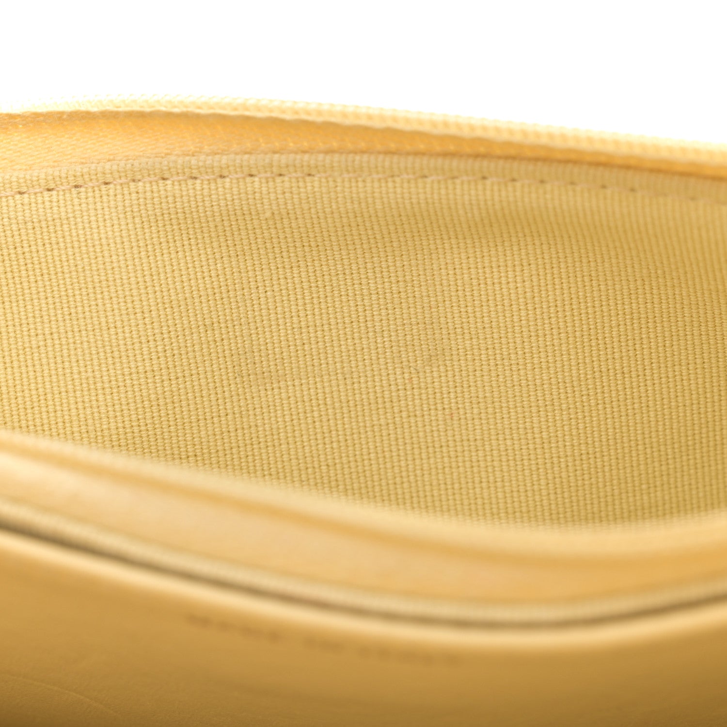 Chanel Caviar Quilted Studded CC Wallet on Chain WOC Yellow 11 of 15
