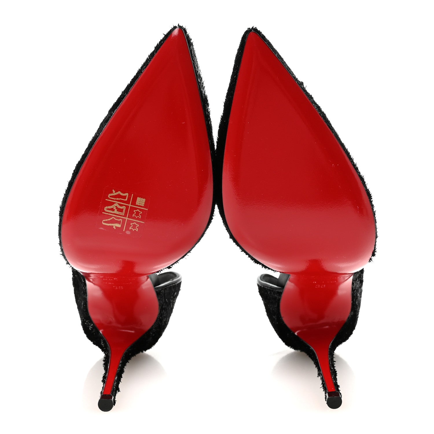 Christian Louboutin Velvet Papillon Iriza 100 Pumps 36 Black 6 of 9