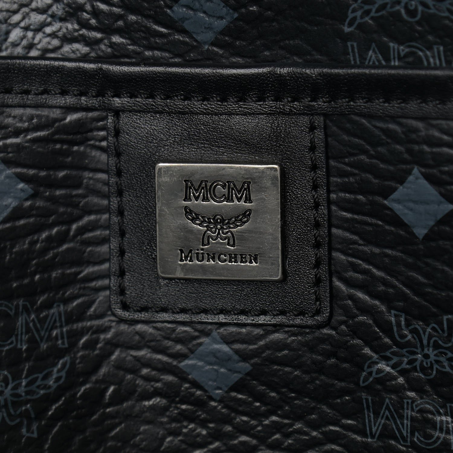 MCM Visetos Shopping Tote Black 6 of 16