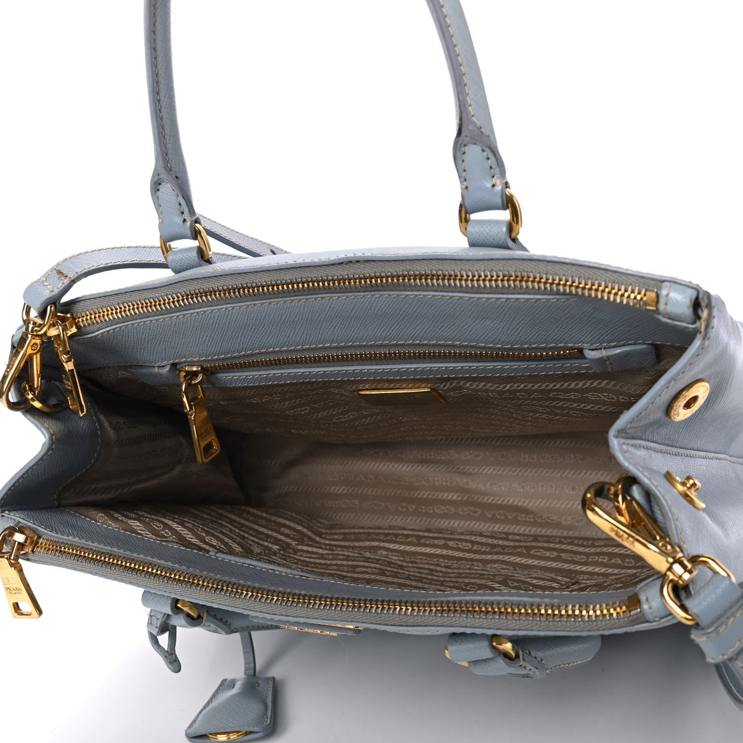Prada Saffiano Small Galleria Double Zip Tote Astrale 4 of 4