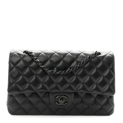 Chanel Lambskin Quilted Medium Double Flap So Black 1 of 10