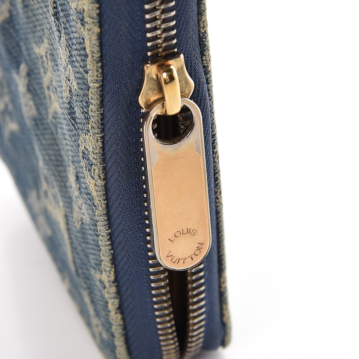 Monogram Denim Zippy Wallet Blue