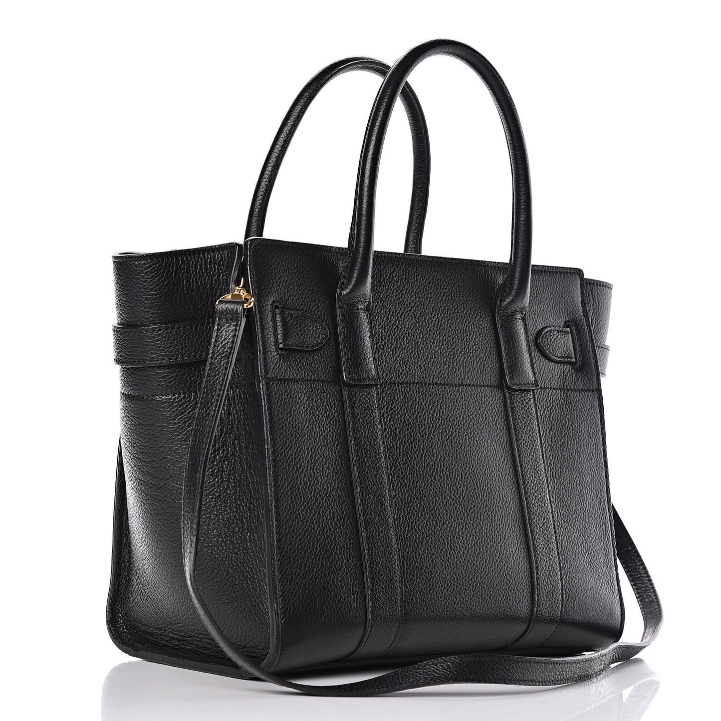 Classic Grain Small Bayswater Zip Tote Black