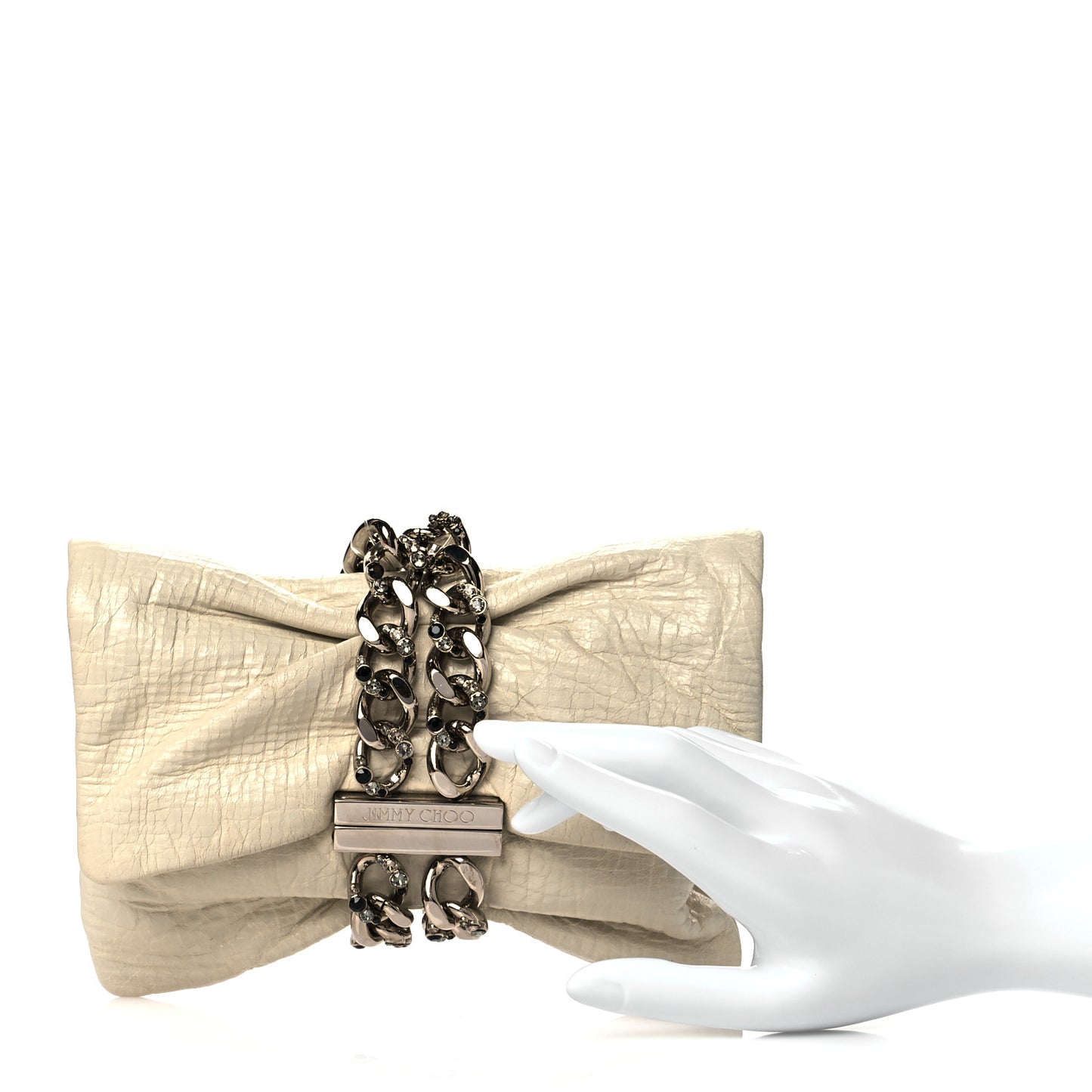 Crystal Chandra Chain Clutch