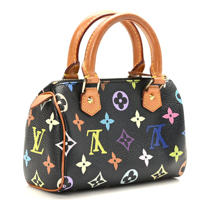 Louis Vuitton Monogram Multicolor Mini Sac HL Speedy Black 3 of 8