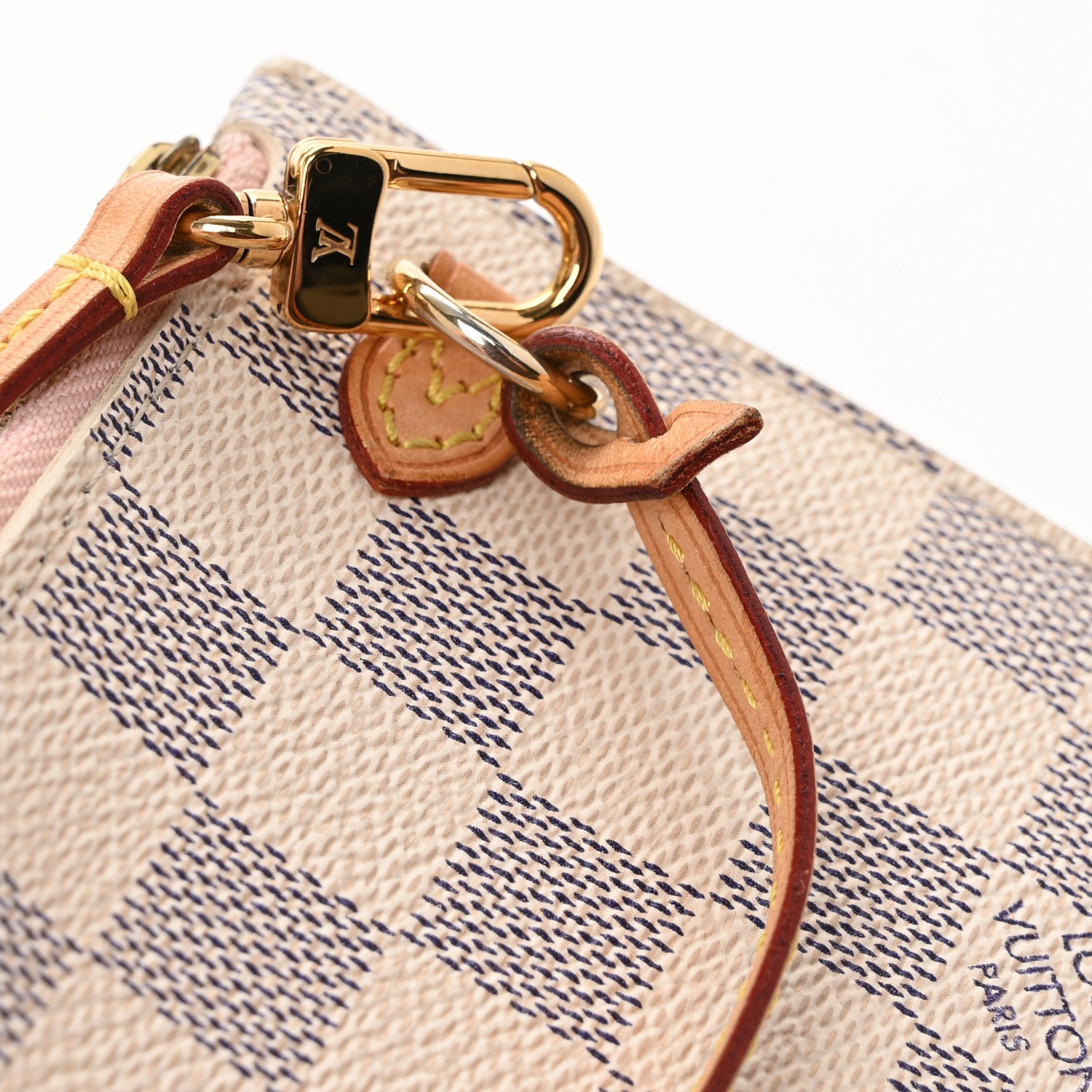 Louis Vuitton Damier Azur Neverfull MM GM Pochette Rose Ballerine 9 of 10