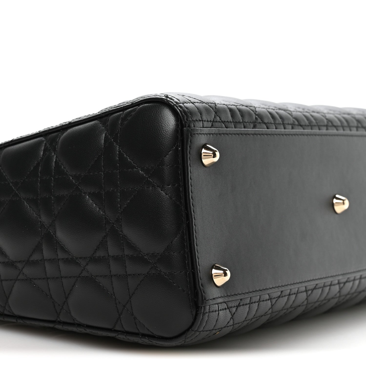 Christian Dior Lambskin Cannage Large Lady Dior Black 9 of 10
