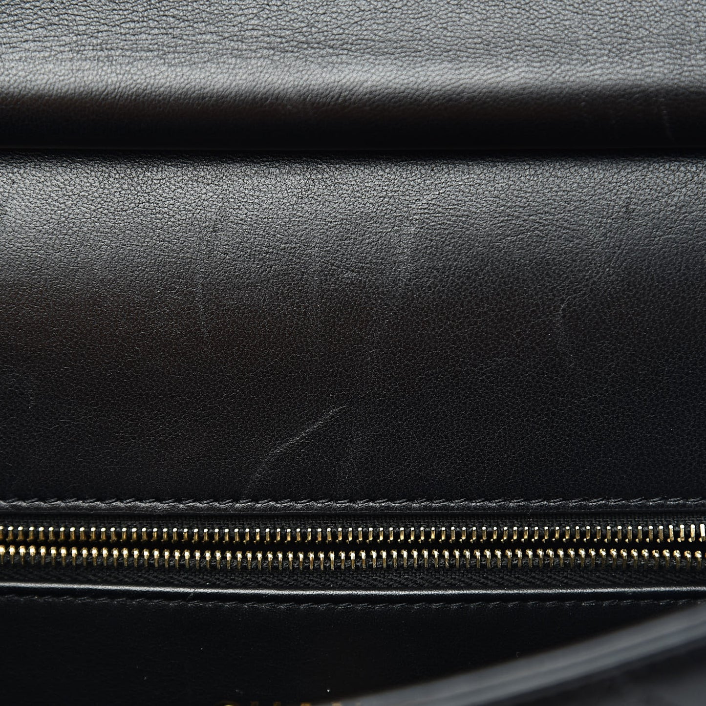 Goatskin Stitched Flap Black