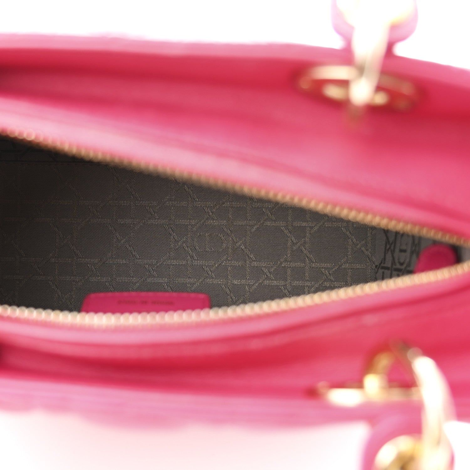 Christian Dior Lambskin Cannage Medium Lady Dior Fuchsia 4 of 11