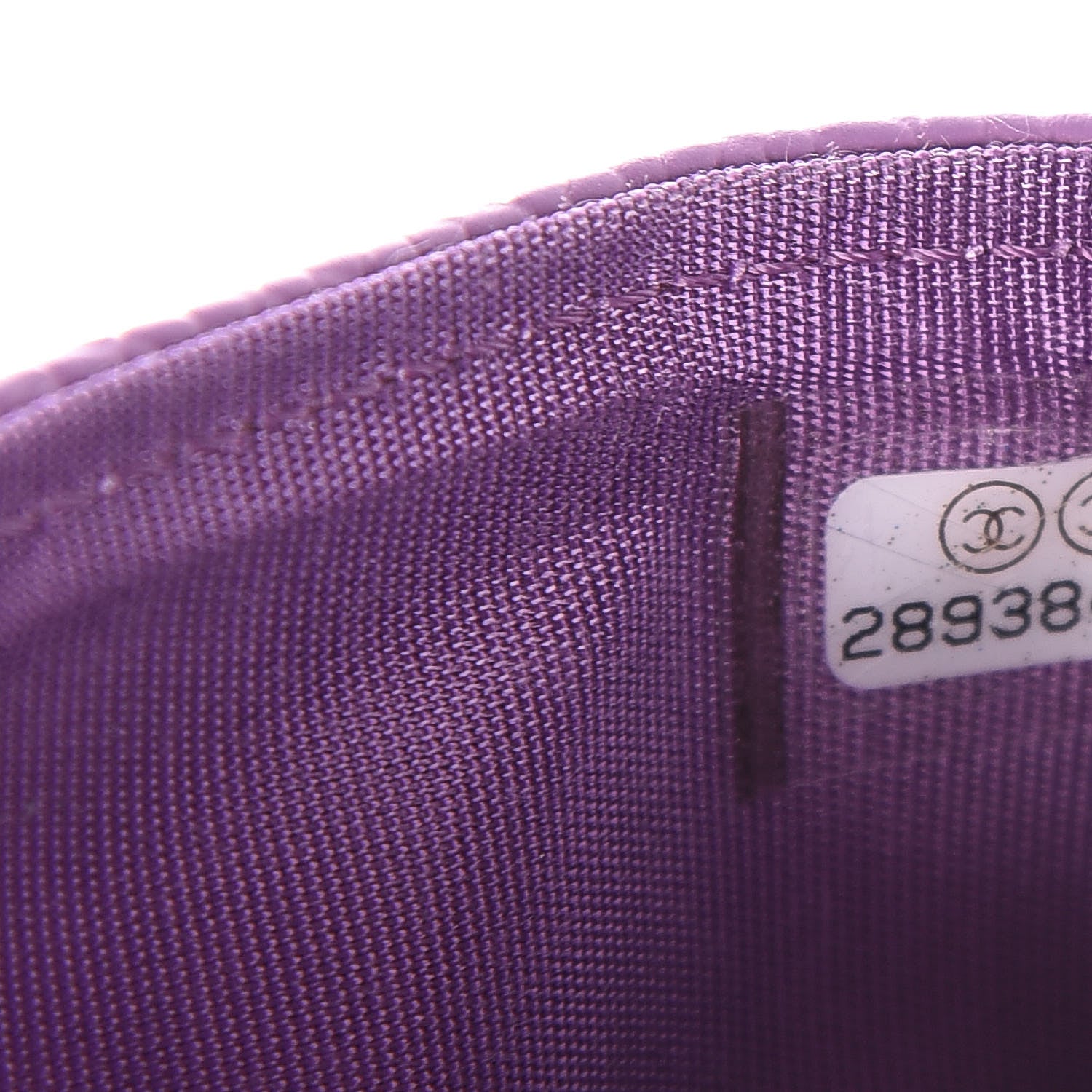 Chanel Caviar Quilted Boy Card Holder Purple 8 of 9