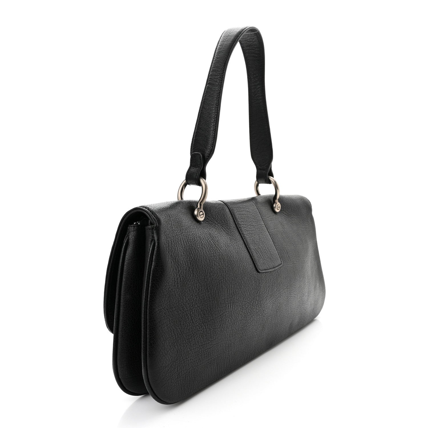 Burberry Textured Calfskin Shoulder Bag Black 2 of 11