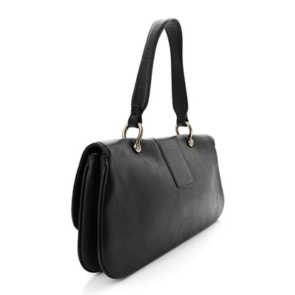 Burberry Textured Calfskin Shoulder Bag Black 2 of 11