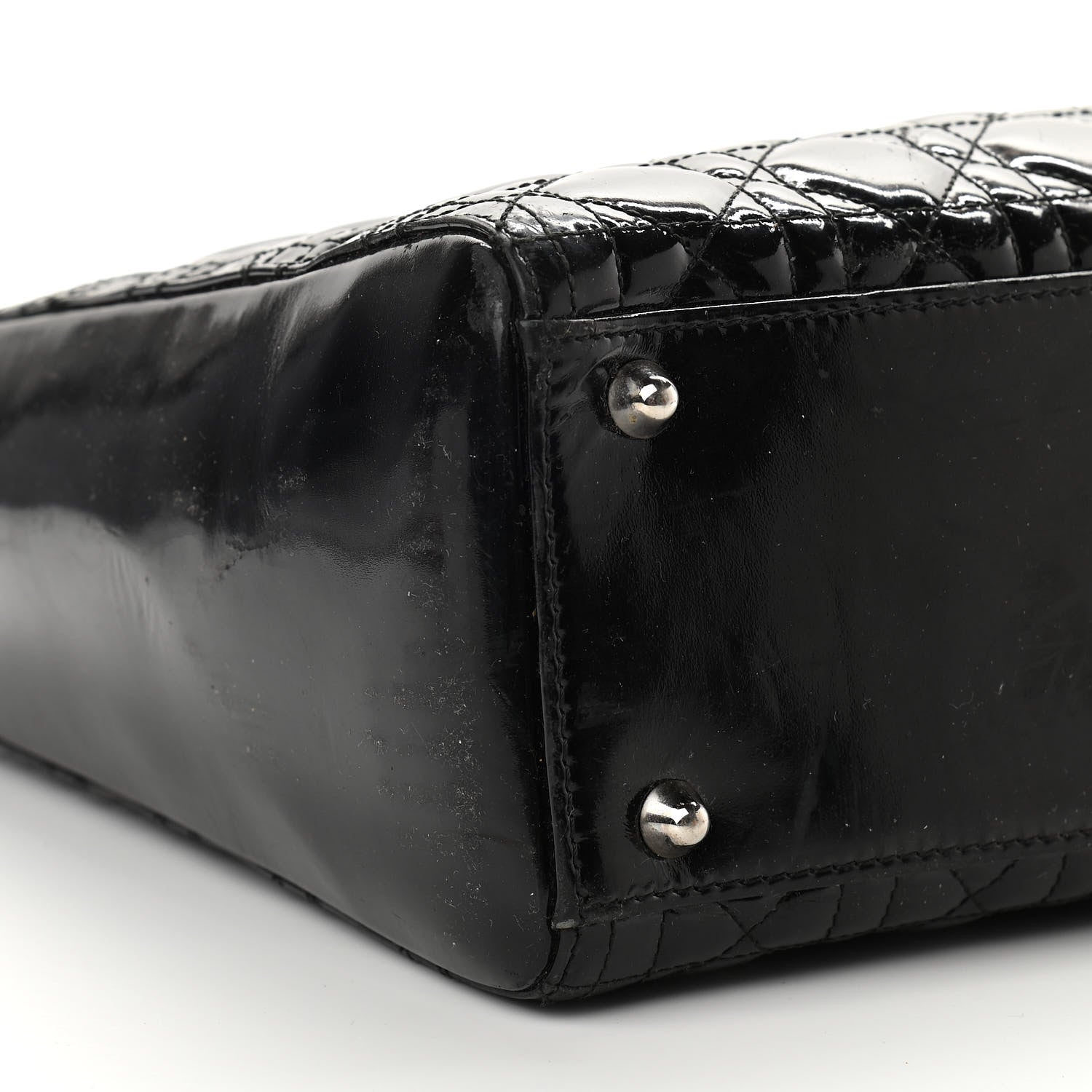 Christian Dior Patent Cannage Large Lady Dior Black 8 of 12