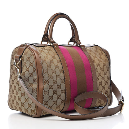 Gucci Monogram Vintage Web Medium Boston Maple Brown 3 of 18