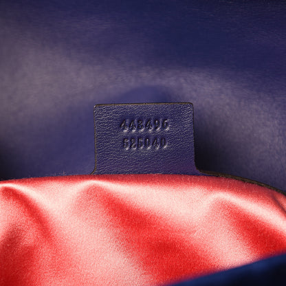 Gucci Velvet Matelasse Medium GG Marmont Shoulder Bag Cobalt Blue 7 of 10