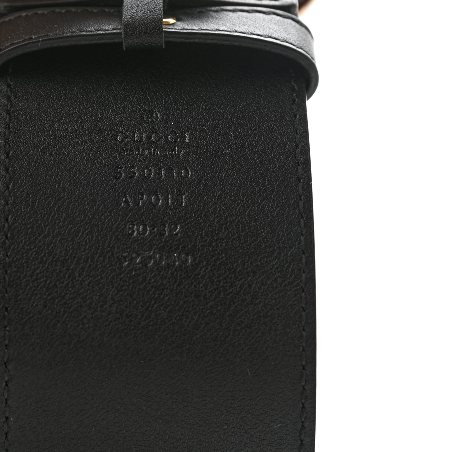 Calfskin Crystal Double G 55mm Belt 80 32 Black