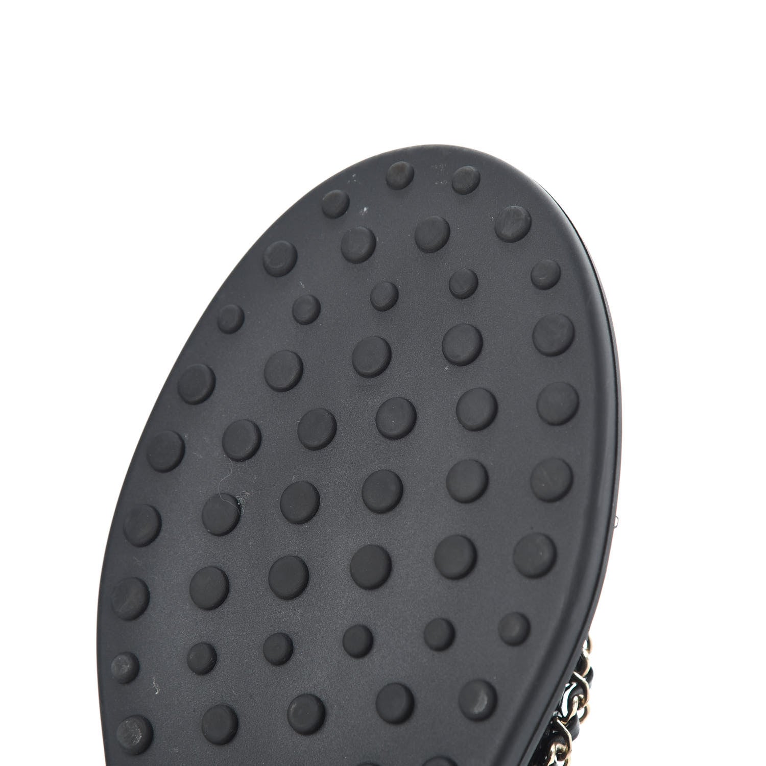 Chanel Lambskin CC Chain Thong Sandals 39 Black 12 of 14