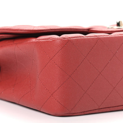 Chanel Caviar Quilted Jumbo Double Flap Red 8 of 10