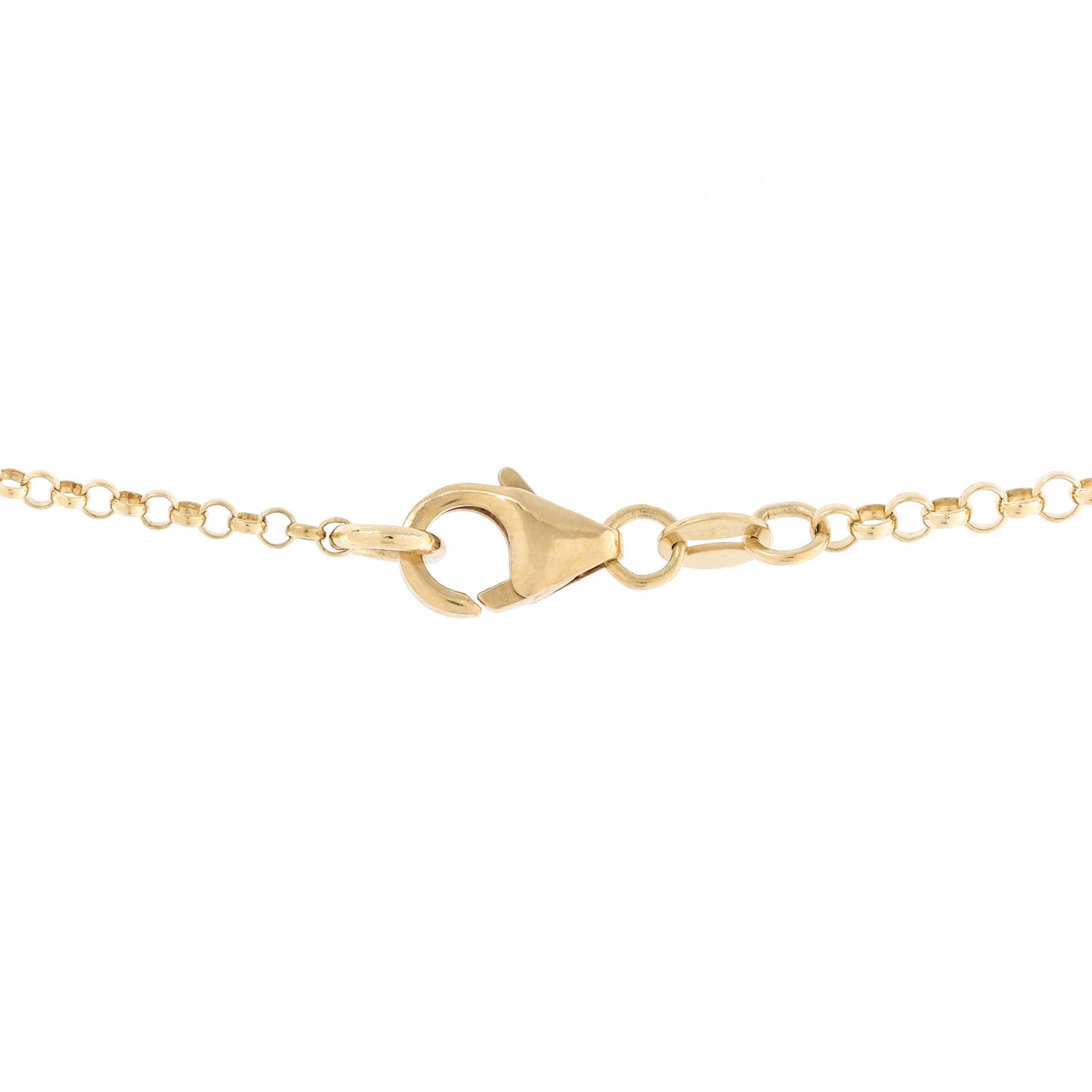18K Yellow Gold Diamond Wholeness Small Mixed Belcher Chain Necklace