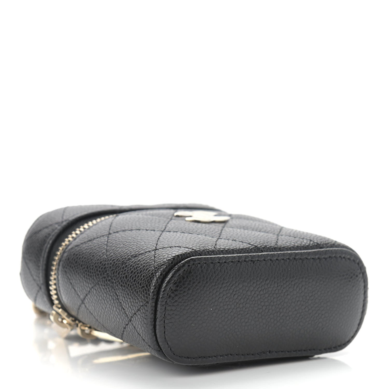 Chanel Caviar Quilted Small Handle With Care Vanity Case With Chain Black 4 of 9