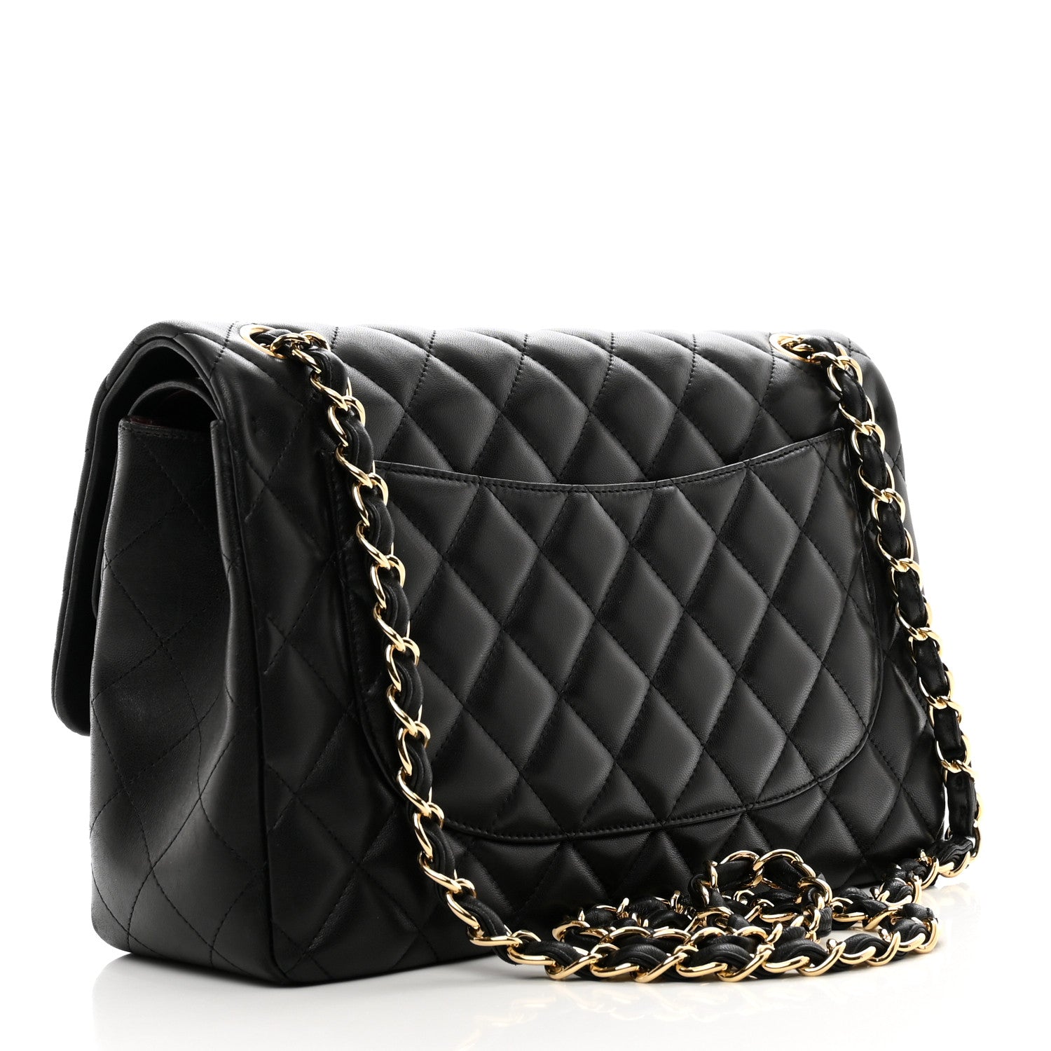 Chanel Lambskin Quilted Jumbo Double Flap Black 3 of 11