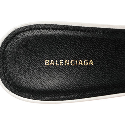 Balenciaga Patinated Calfskin Mule Pumps 37.5 Optic White 7 of 8