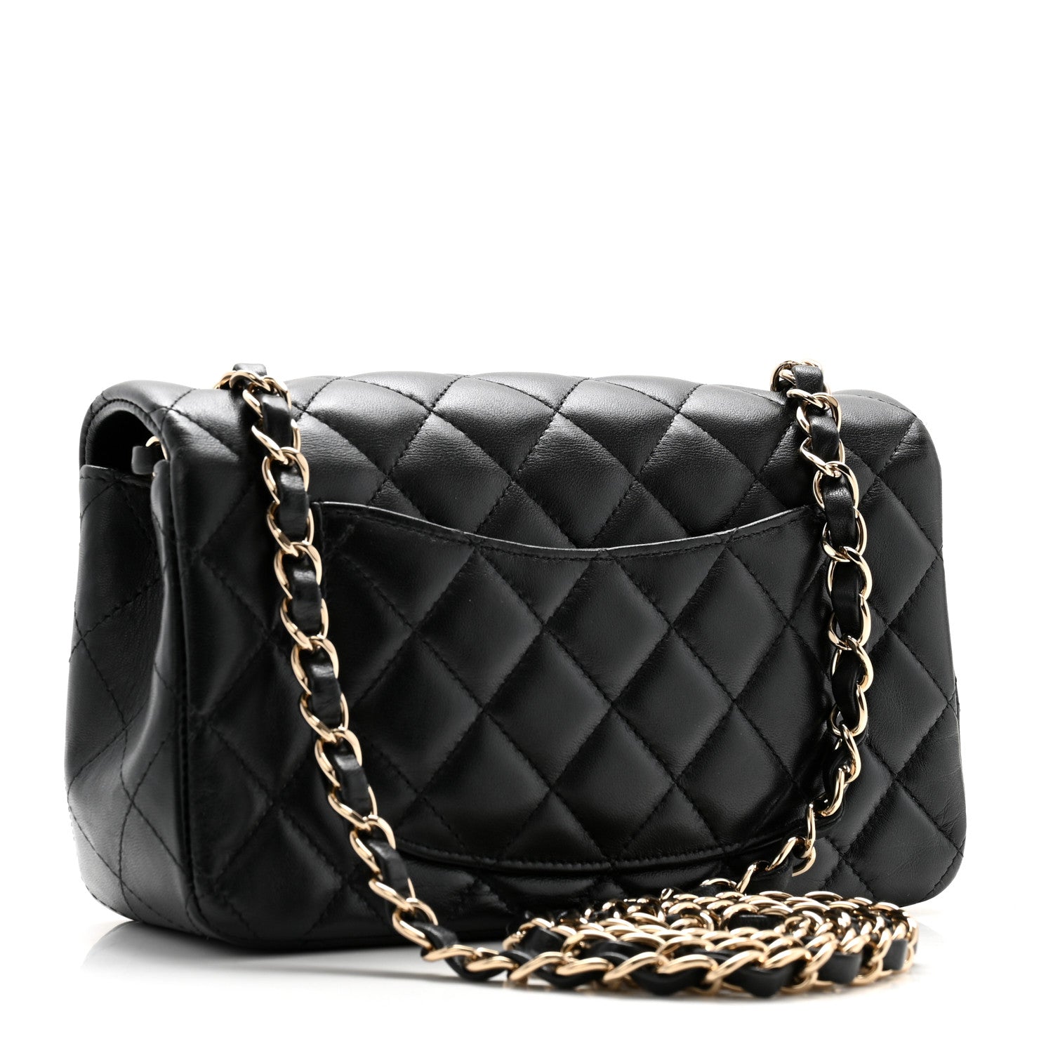 Chanel Lambskin Quilted Mini Rectangular Flap Black 3 of 11
